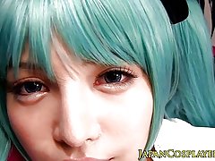 Manga haired hatsune miko creampied